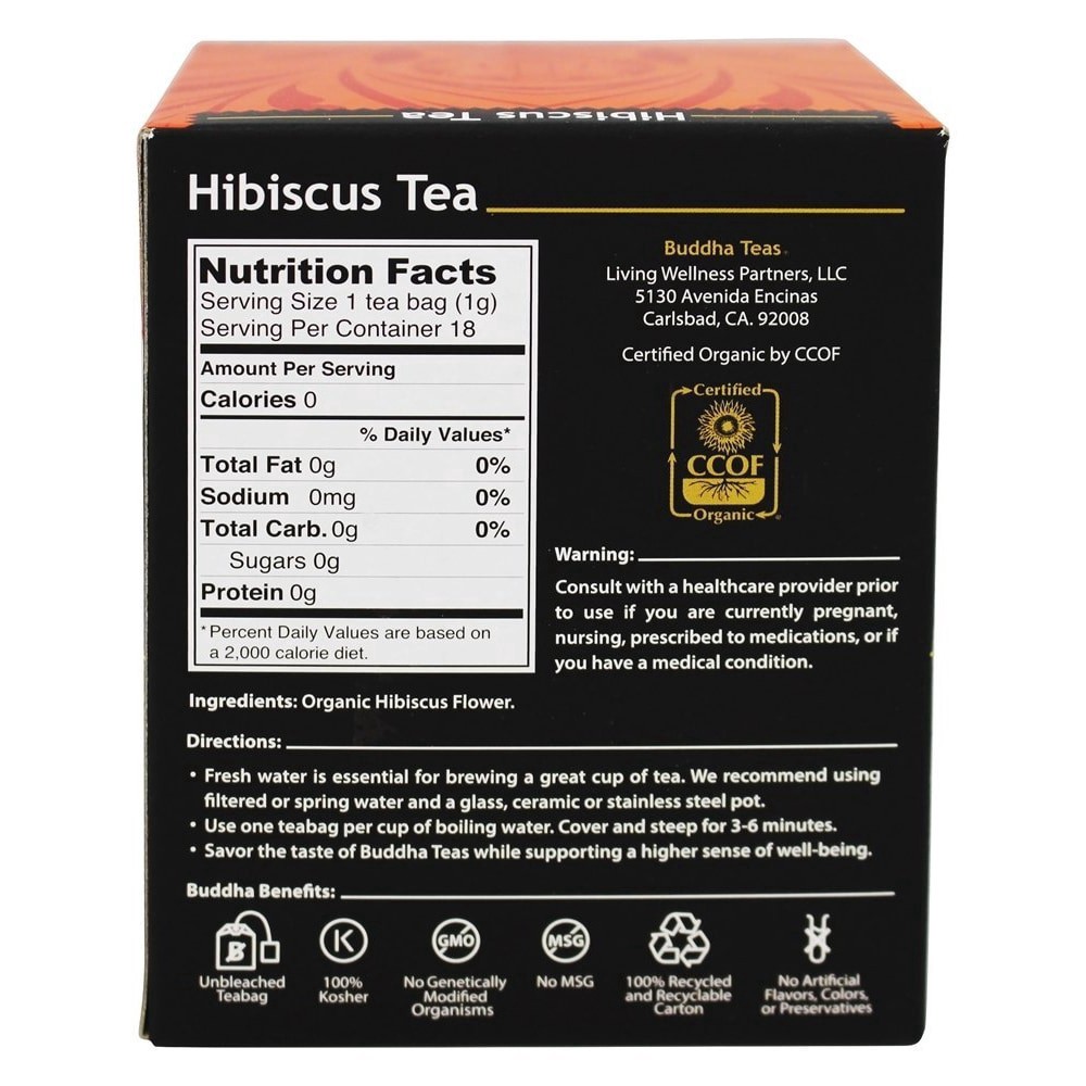 slide 4 of 4, Buddha Bread Tea Hibiscus Tea- 18 ct, 18 ct