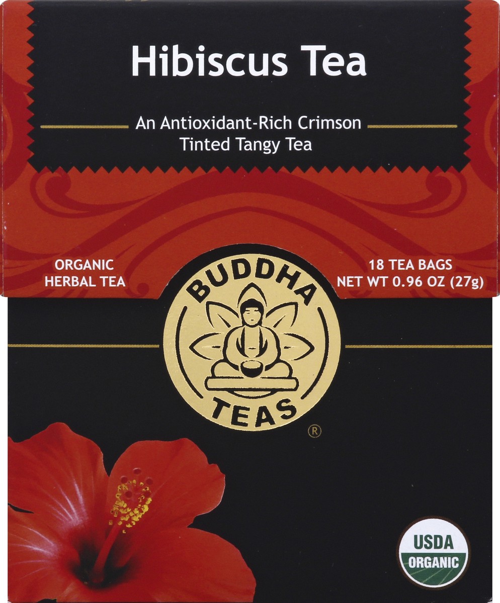 slide 5 of 6, Buddha Bread Tea Hibiscus Tea- 18 ct, 0.83 oz