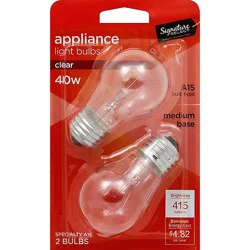 Signature Select Light Bulb Appliance Clear 40w 415 Lumens - 2 Count