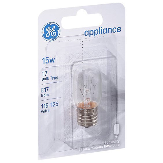 slide 1 of 1, Ge Light Bulbs Appliance T7 15 Watts - Each, 1 ct