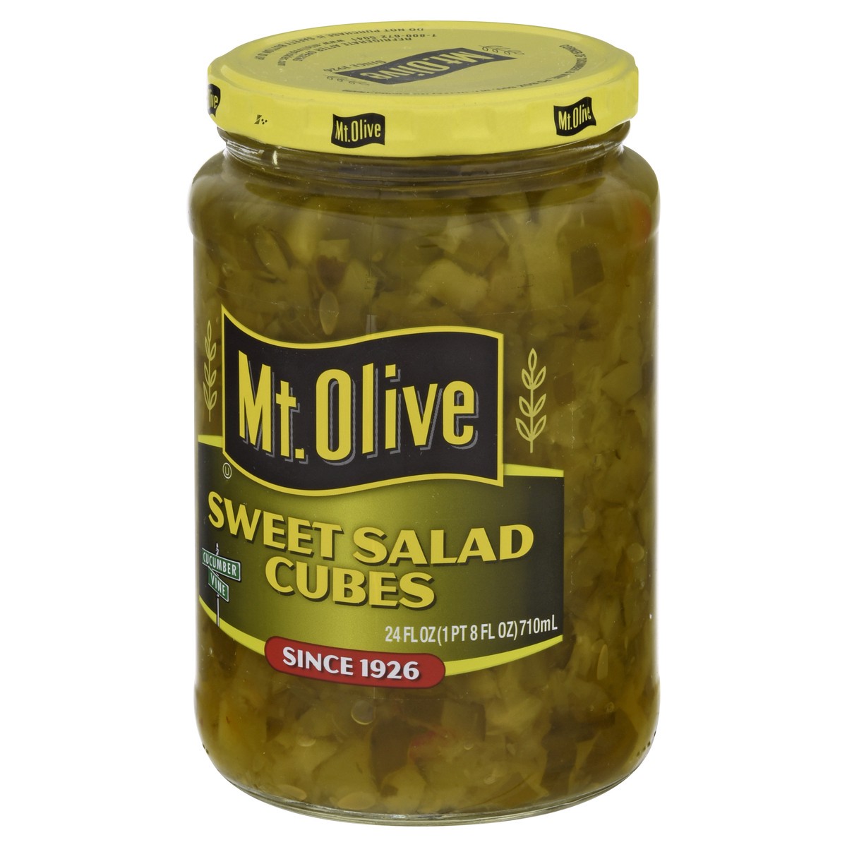 slide 7 of 11, Mt. Olive Sweet Salad Cubes 24 oz Jar, 24 oz