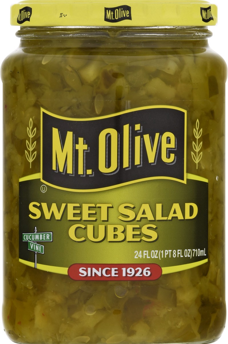 slide 3 of 11, Mt. Olive Sweet Salad Cubes 24 oz Jar, 24 oz