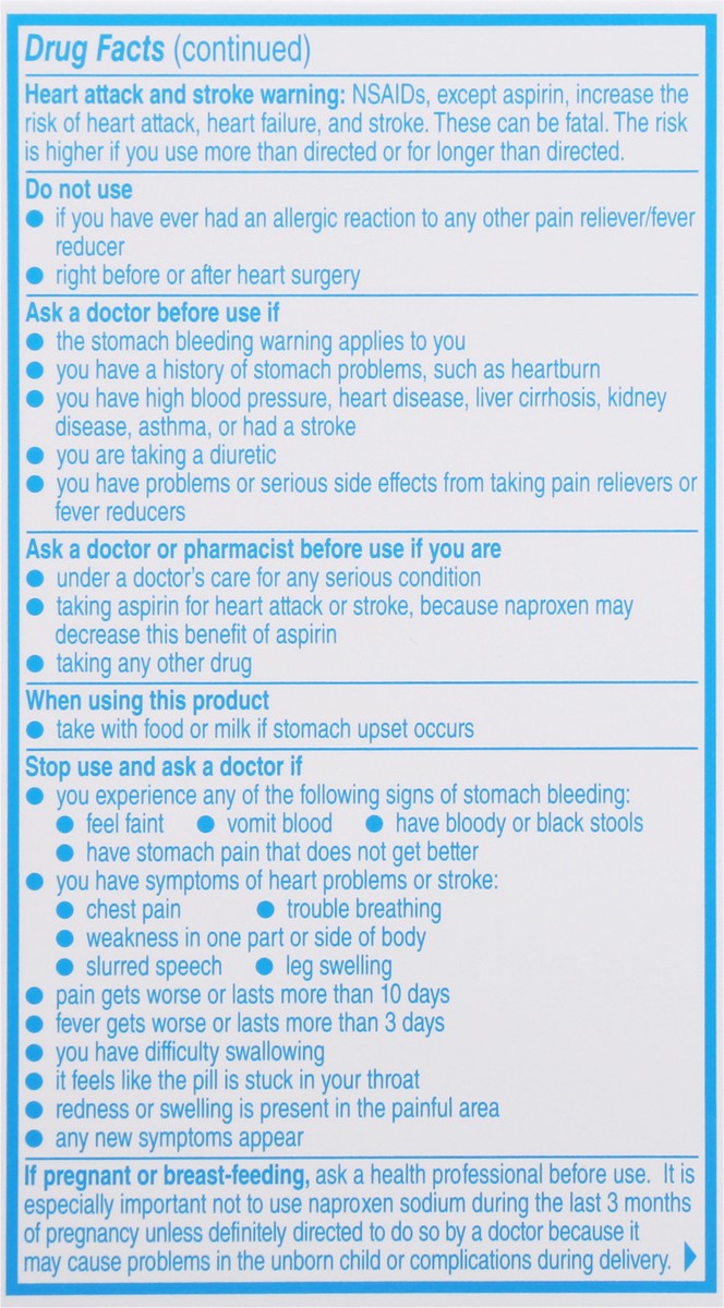 slide 11 of 11, Aleve Pain Reliever/Fever Reducer, 220 mg, Tablets, 50 ct