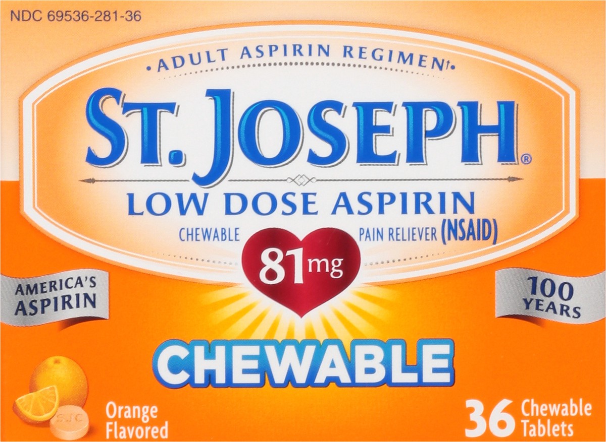 slide 6 of 12, St. Joseph Aspirin, 36 ct