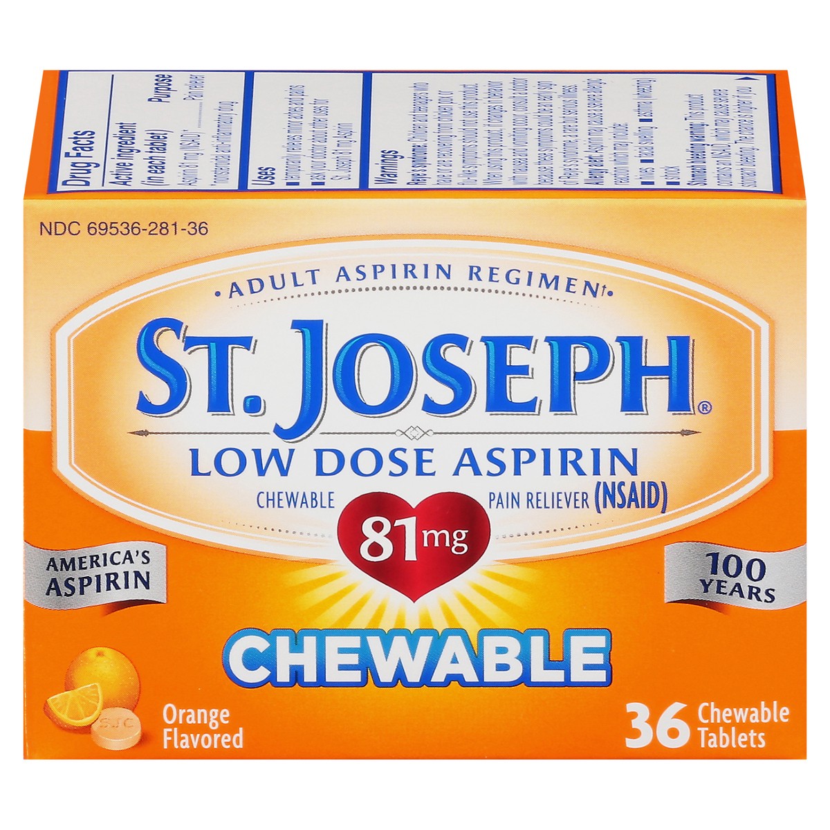 slide 9 of 12, St. Joseph Aspirin, 36 ct