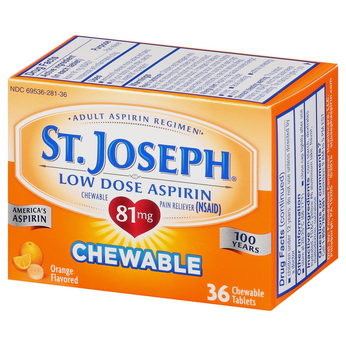 slide 12 of 12, St. Joseph Aspirin, 36 ct