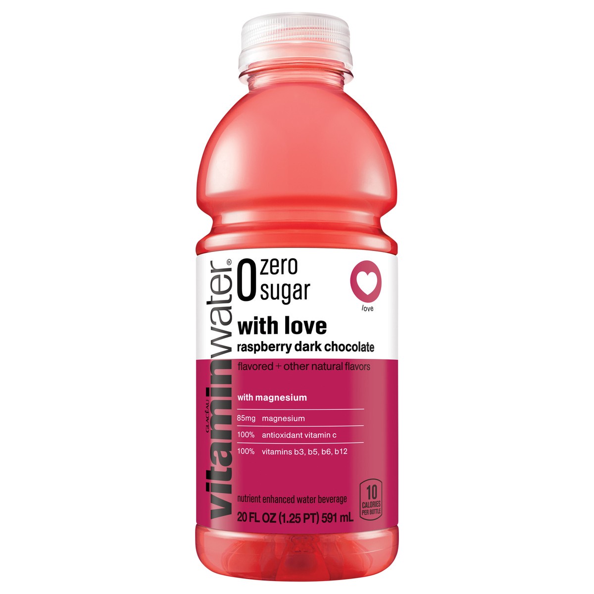 slide 1 of 7, vitaminwater Glaceau VWTR Zero Sugar With Love-KO Bottle- 20 fl oz, 20 fl oz