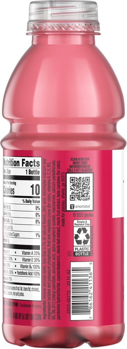 slide 2 of 7, vitaminwater Glaceau VWTR Zero Sugar With Love-KO Bottle- 20 fl oz, 20 fl oz