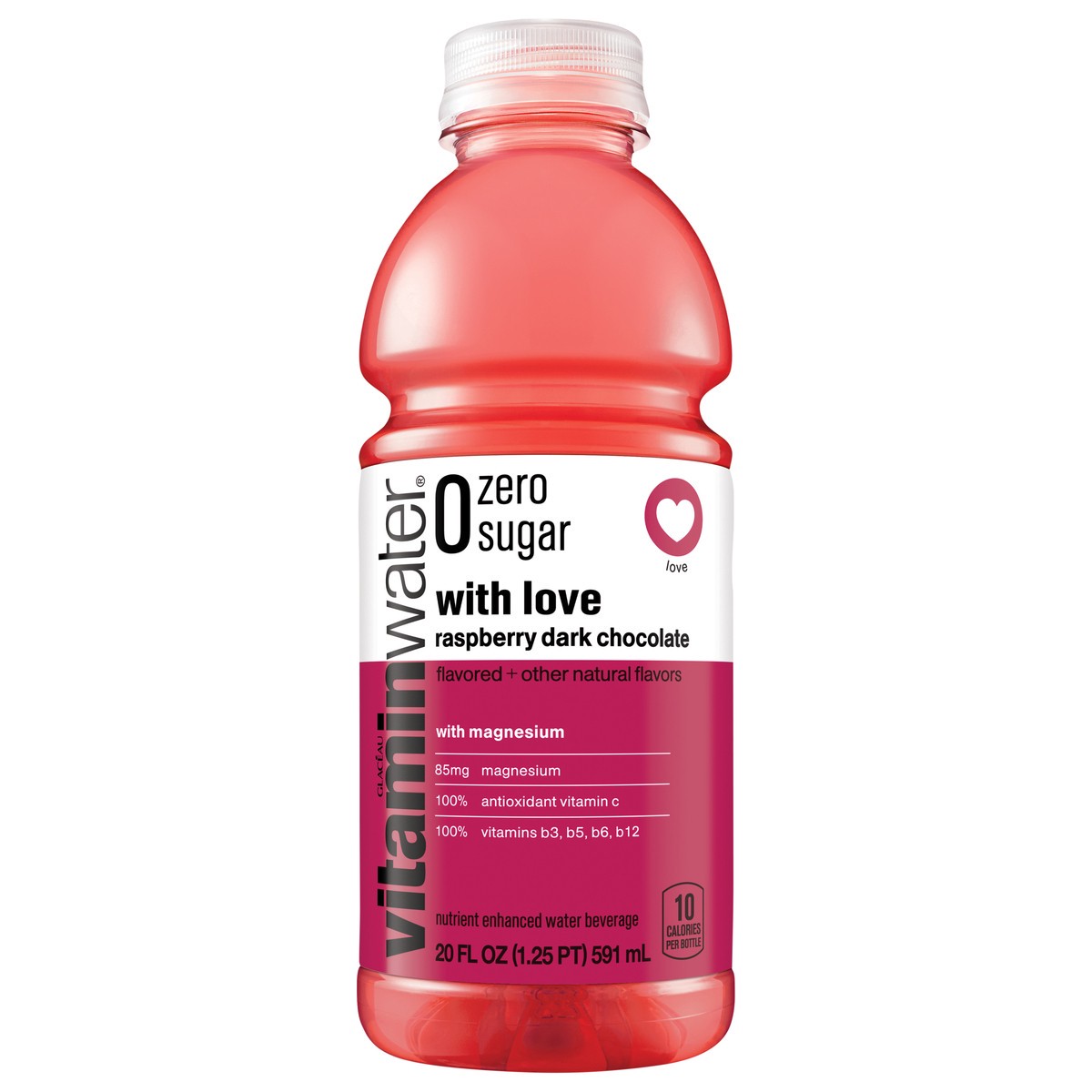 slide 1 of 7, vitaminwater Sugar With Love-KO Bottle, 20 fl oz, 20 fl oz