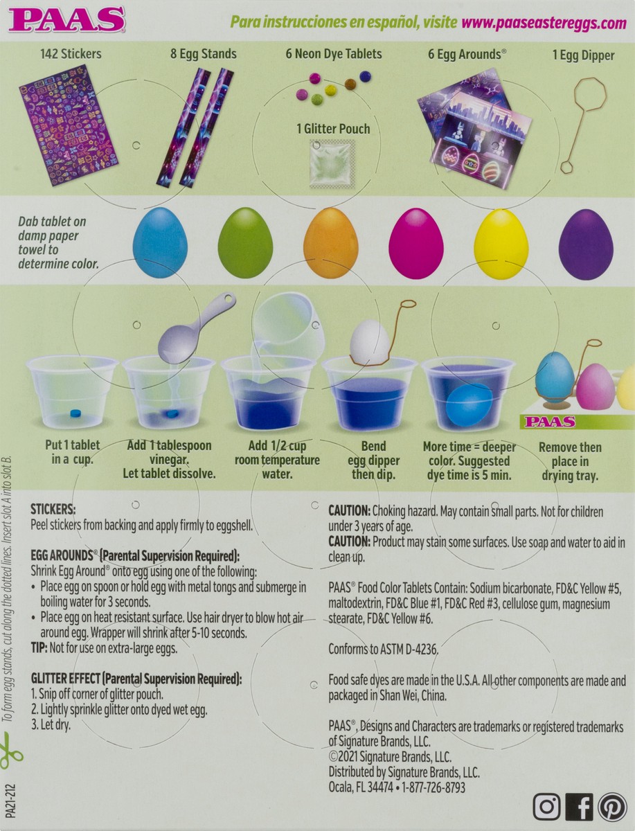 slide 5 of 9, PAAS Paas Neon Egg Dye Kit, 1 ct