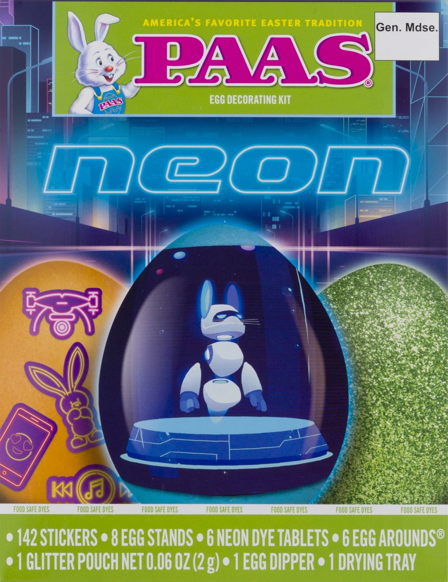 slide 6 of 9, PAAS Paas Neon Egg Dye Kit, 1 ct