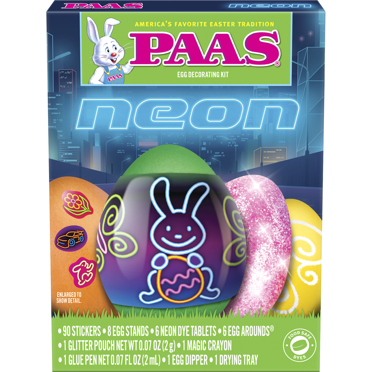 slide 1 of 1, PAAS Neon Easter Egg Decorating Kit, 1 ct