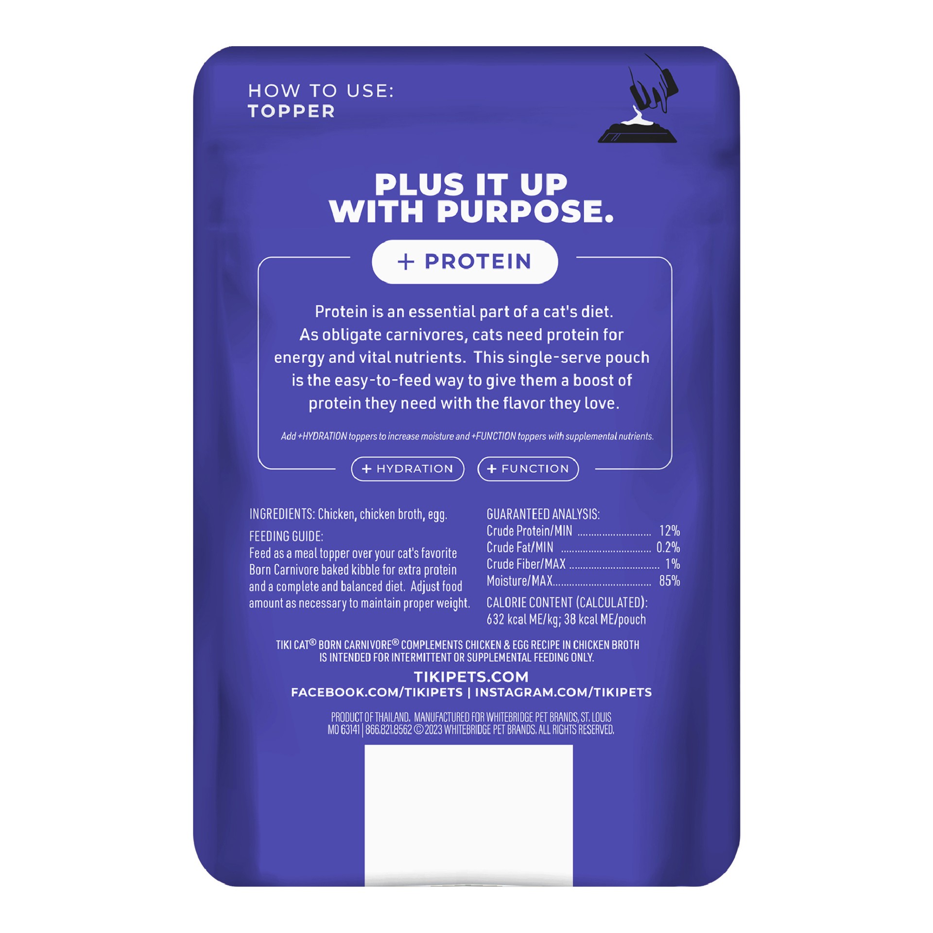 slide 4 of 9, Tiki Cat® Born Carnivore Complements Cat Food Topper - Grain Free, 2.1 Oz, 2.1 oz