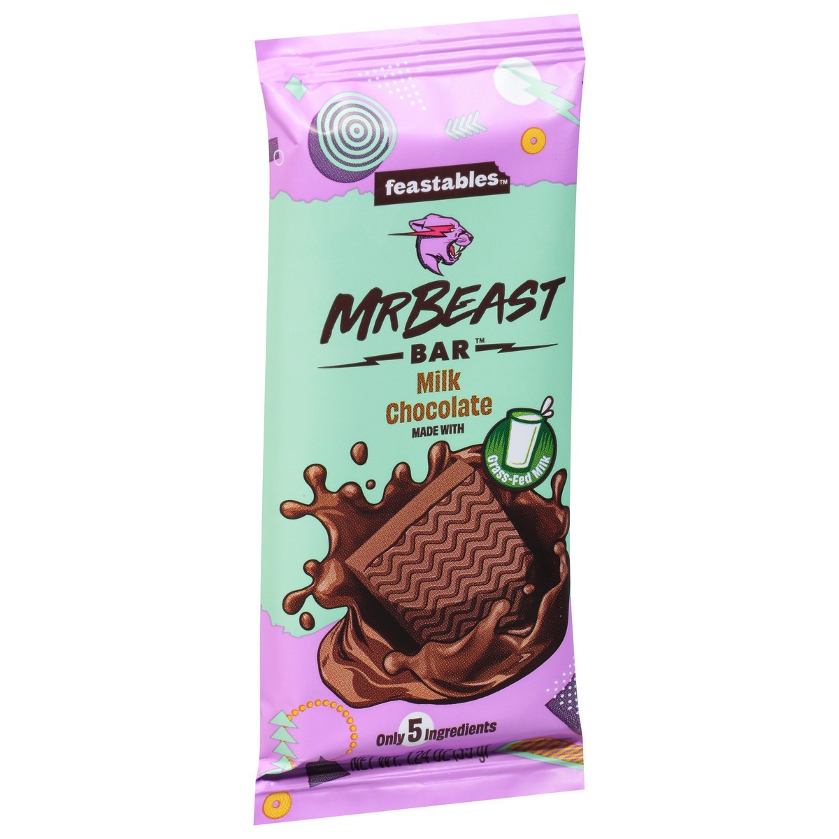 slide 2 of 9, Feastables Mr Beast Milk Chocolate Bar 1.24 oz, 1.24 oz