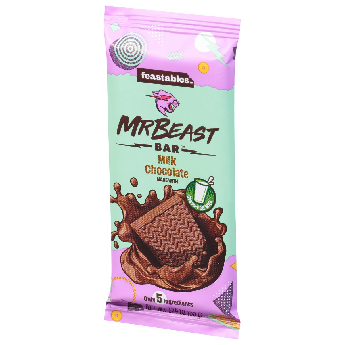 slide 4 of 9, Feastables Mr Beast Milk Chocolate Bar 1.24 oz, 1.24 oz