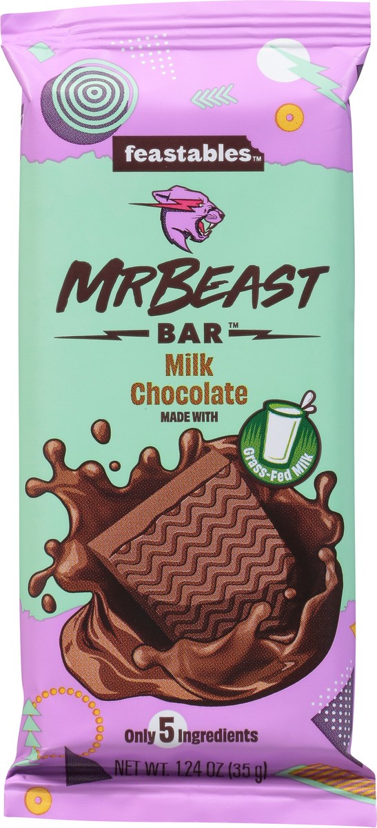 slide 5 of 9, Feastables Mr Beast Milk Chocolate Bar 1.24 oz, 1.24 oz