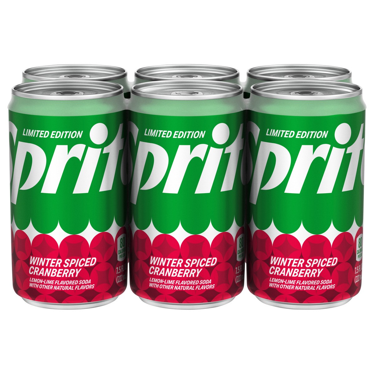 slide 1 of 8, Sprite Winter Spiced Cranberry Cans- 6 ct, 6 ct