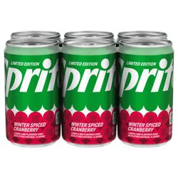 Sprite Winter Spiced Cranberry Cans, 7.5 fl oz, 6 Pack