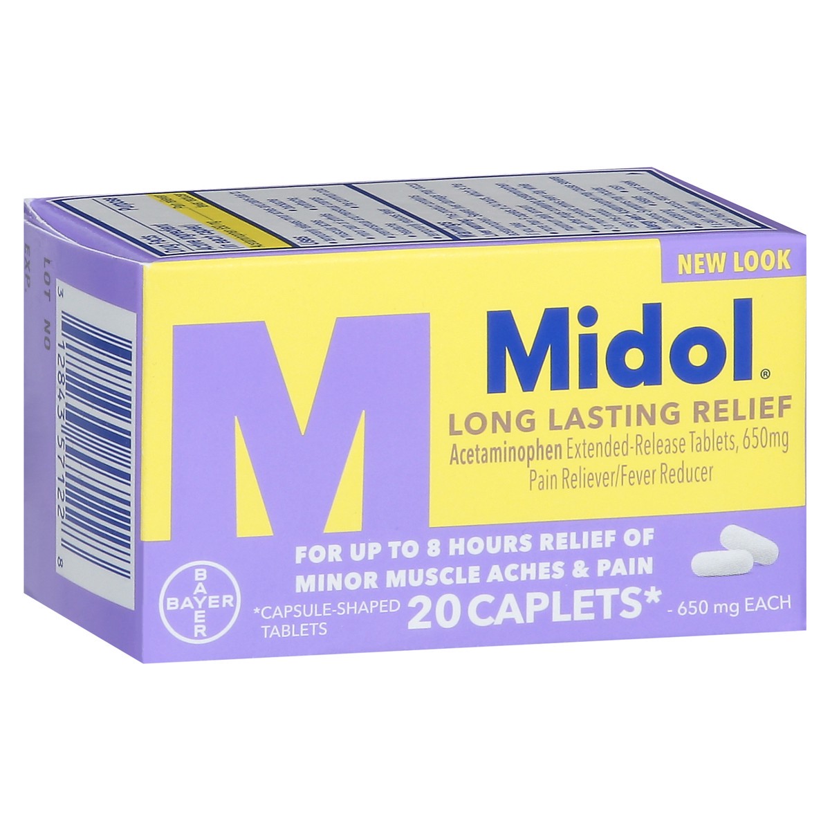 slide 2 of 9, Midol 650 mg Long Lasting Relief 20 Caplets, 20 ct