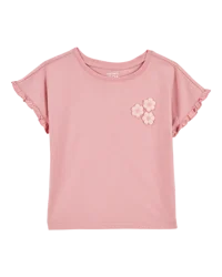 Carter's Toddler Short-Sleeve Fashion Top - Pink Pink 2T