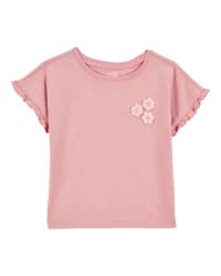 Carter's Toddler Short-Sleeve Fashion Top - Pink Pink 2T