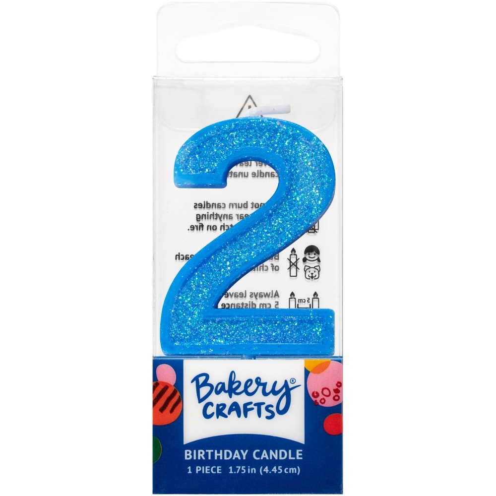 slide 1 of 1, DecoPac Two Birthday Candle Cake Decoration - Blue, 1 ct