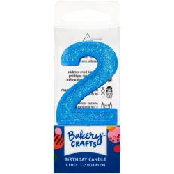 DecoPac Two Birthday Candle Cake Decoration - Blue