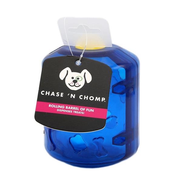 slide 1 of 1, Chase N Chomp Rolling Barrel Of Fun Treat Dispenser, 1 ct