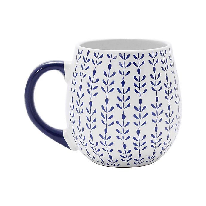 slide 1 of 1, Prima Design Lattice Mug - Blue/White, 1 ct