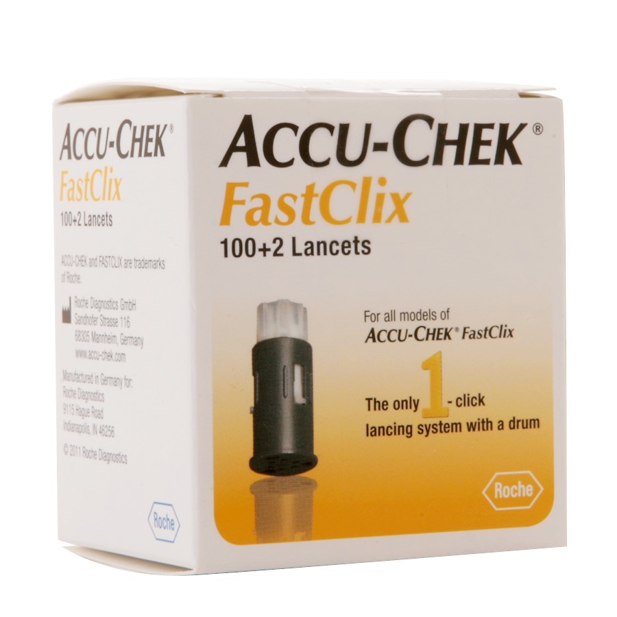 slide 1 of 1, Accu-Chek FastClix Lancets, 102 ct