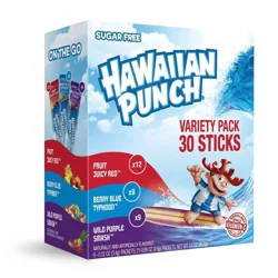 Stur Hawaiian Punch Sugar Free Drink Mix Sticks Variety Pack - 30 ct