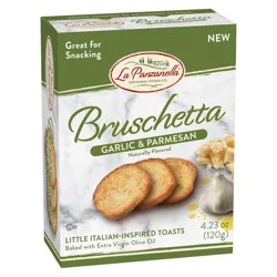 La Panzanella Bruschetta Garlic Parmesan Bread Carton - 4.23 Oz