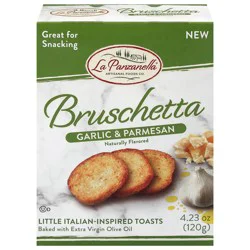 La Panzanella Bruschetta Garlic Parmesan Bread Carton - 4.23 Oz