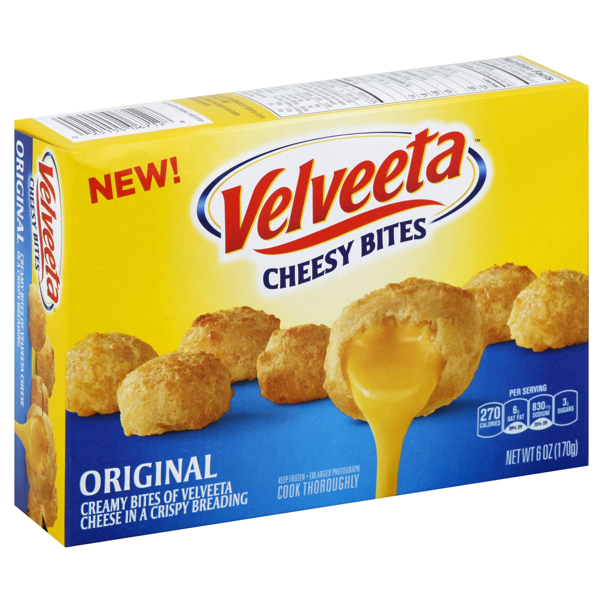 slide 1 of 1, Velveeta Original Cheesy Bites, 6 oz