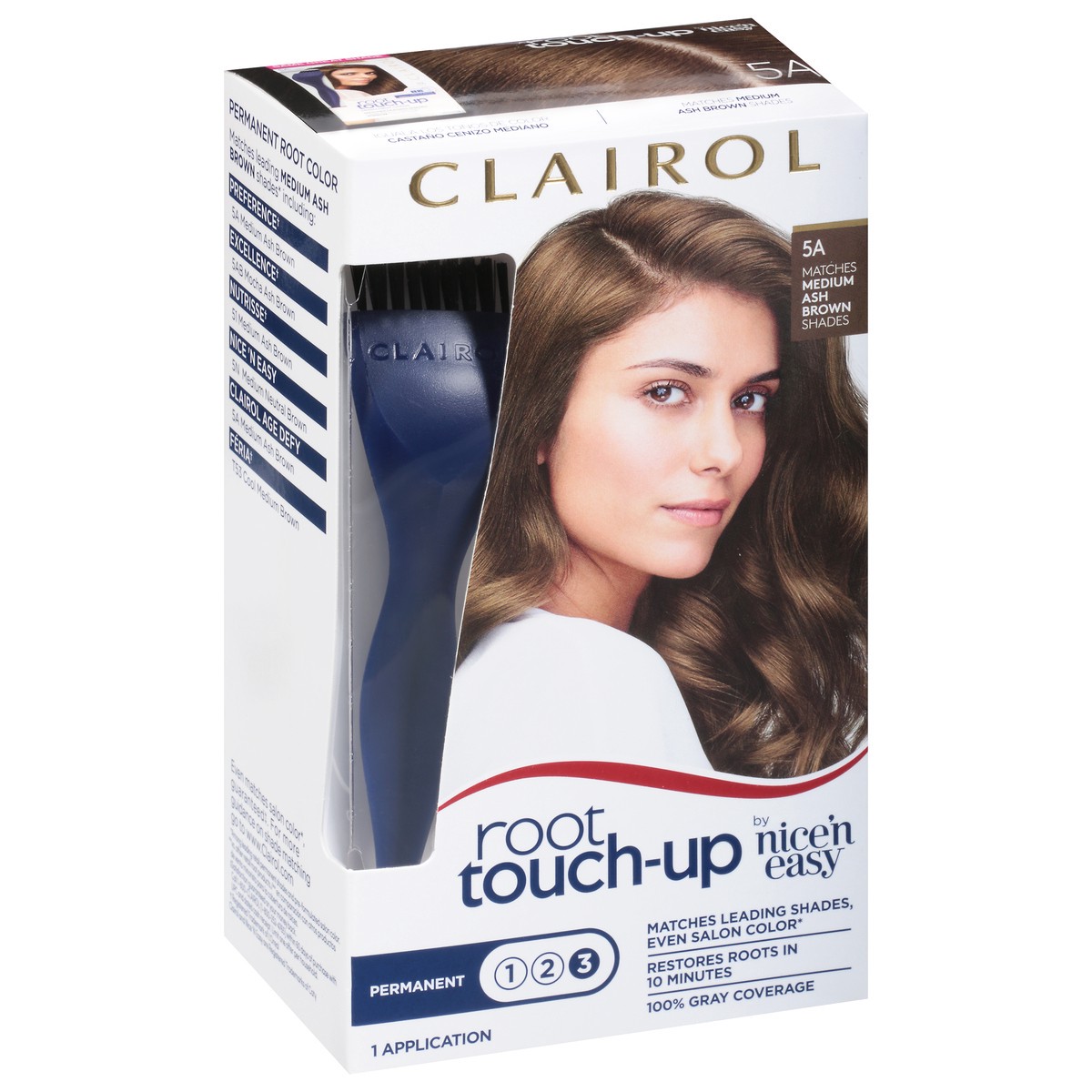 slide 6 of 9, Clairol Root Touch-Up Permanent Hair Color - 5A Medium Ash Brown - 1 Kit, 1 ct