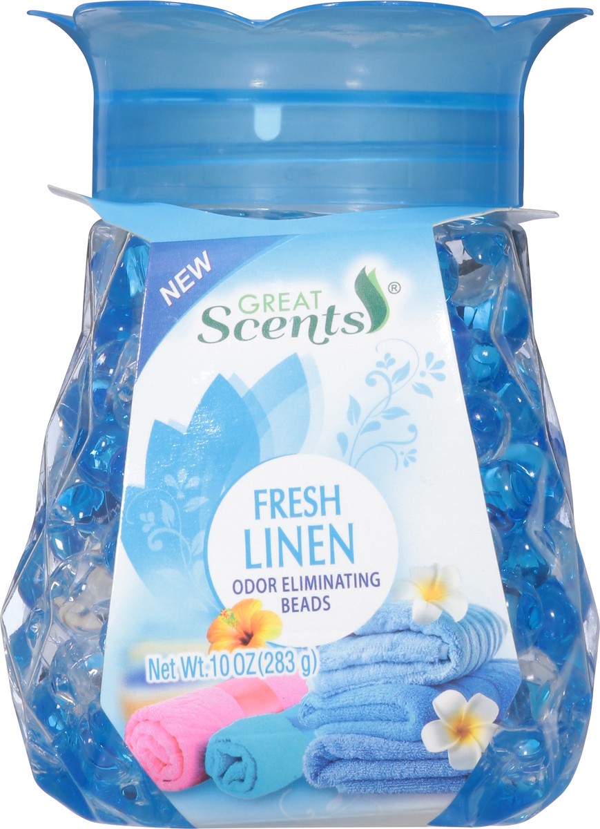 slide 4 of 14, Great Scents Fresh Linen Odor Eliminating Beads 10 oz, 10 oz
