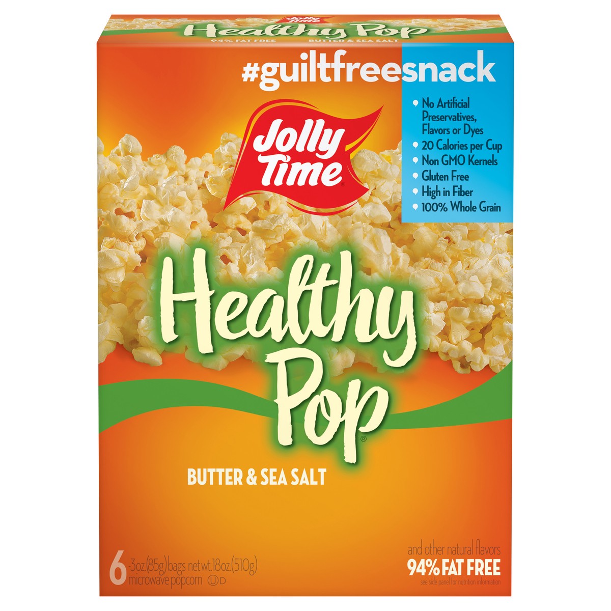 slide 2 of 11, Jolly Time Healthy Pop Microwave Popcorn, 18 oz