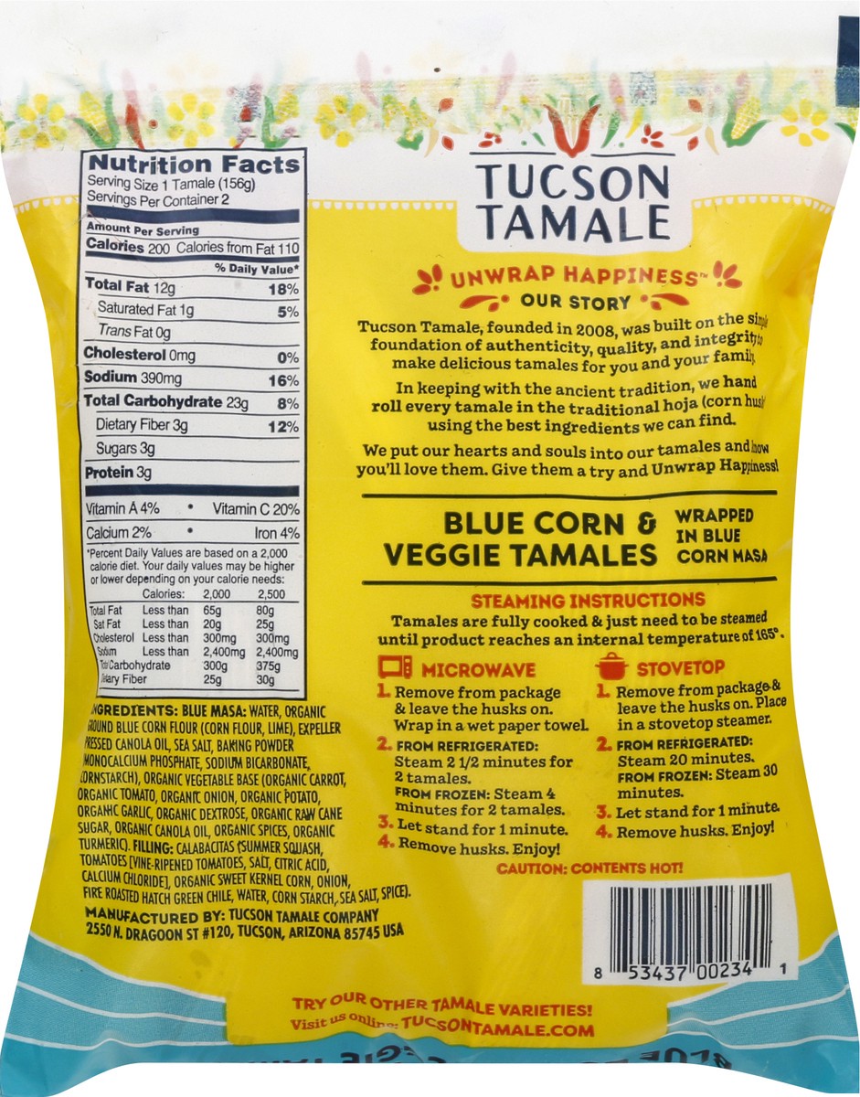 slide 2 of 13, Tuscan Tamale Company Tamale,Blue,Vegan, 2 ct; 11 oz