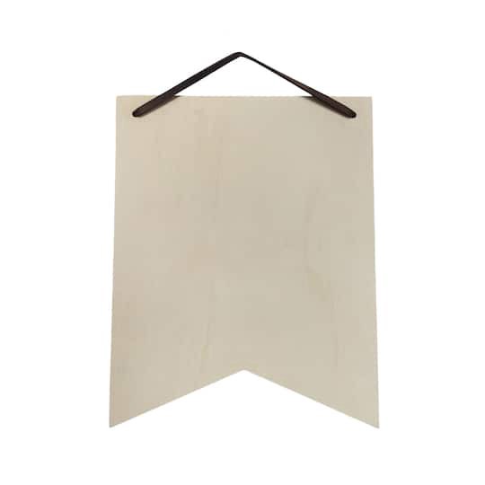 slide 1 of 2, 8" Unfinished Ribbon Plywood Plaque By Make Market, 6 in x 8 in