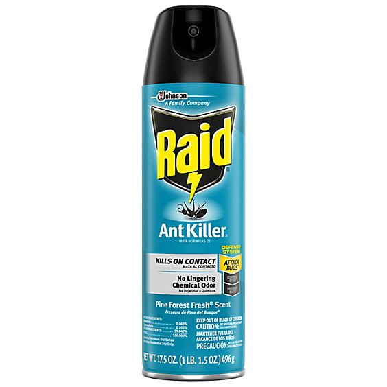 slide 1 of 10, Raid Pine Forest Fresh Scent Ant Killer Insecticide Aerosol Spray - 17.5 Oz, 17.5 oz