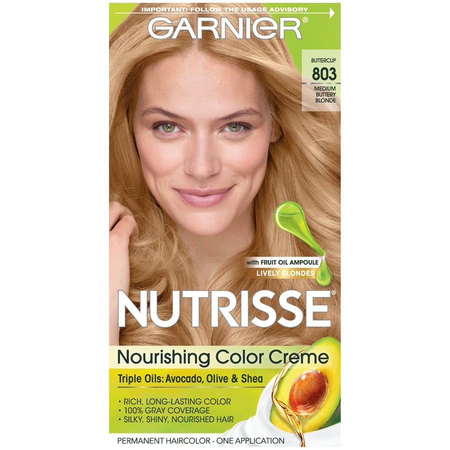 slide 1 of 1, Garnier Nutrisse Nourishing Color Creme Medium Buttery Blonde 803, 1 ct