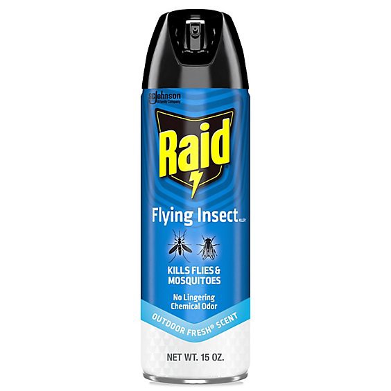 slide 1 of 3, Raid Outdoor Fresh Scent Flying Insect Killer Insecticide Aerosol Spray - 15 Oz, 15 oz