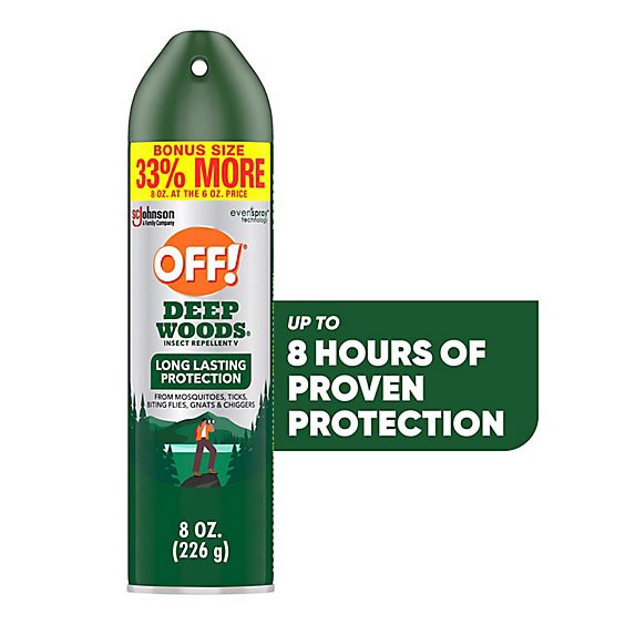 slide 1 of 1, Off! Deep Woods Insect Repellent Aerosol Spray - 6 Oz, 6 oz