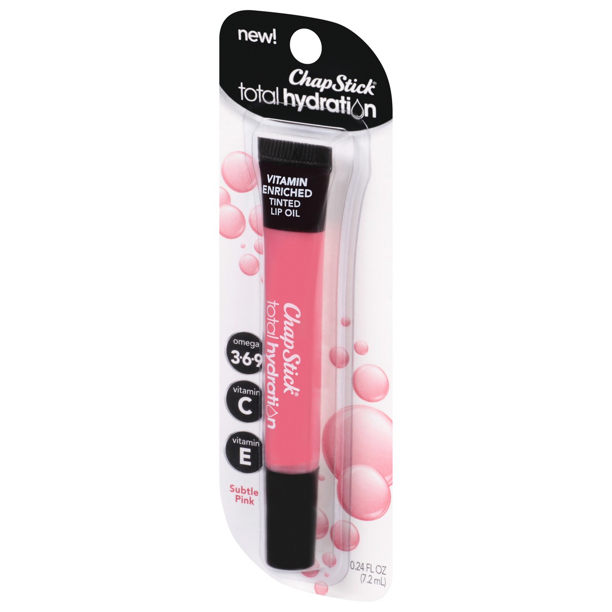 slide 2 of 9, ChapStick Total Hydration Vitamin Enriched Subtle Pink Tinted Lip Oil Tube - 0.24 Oz, 0.24 fl oz