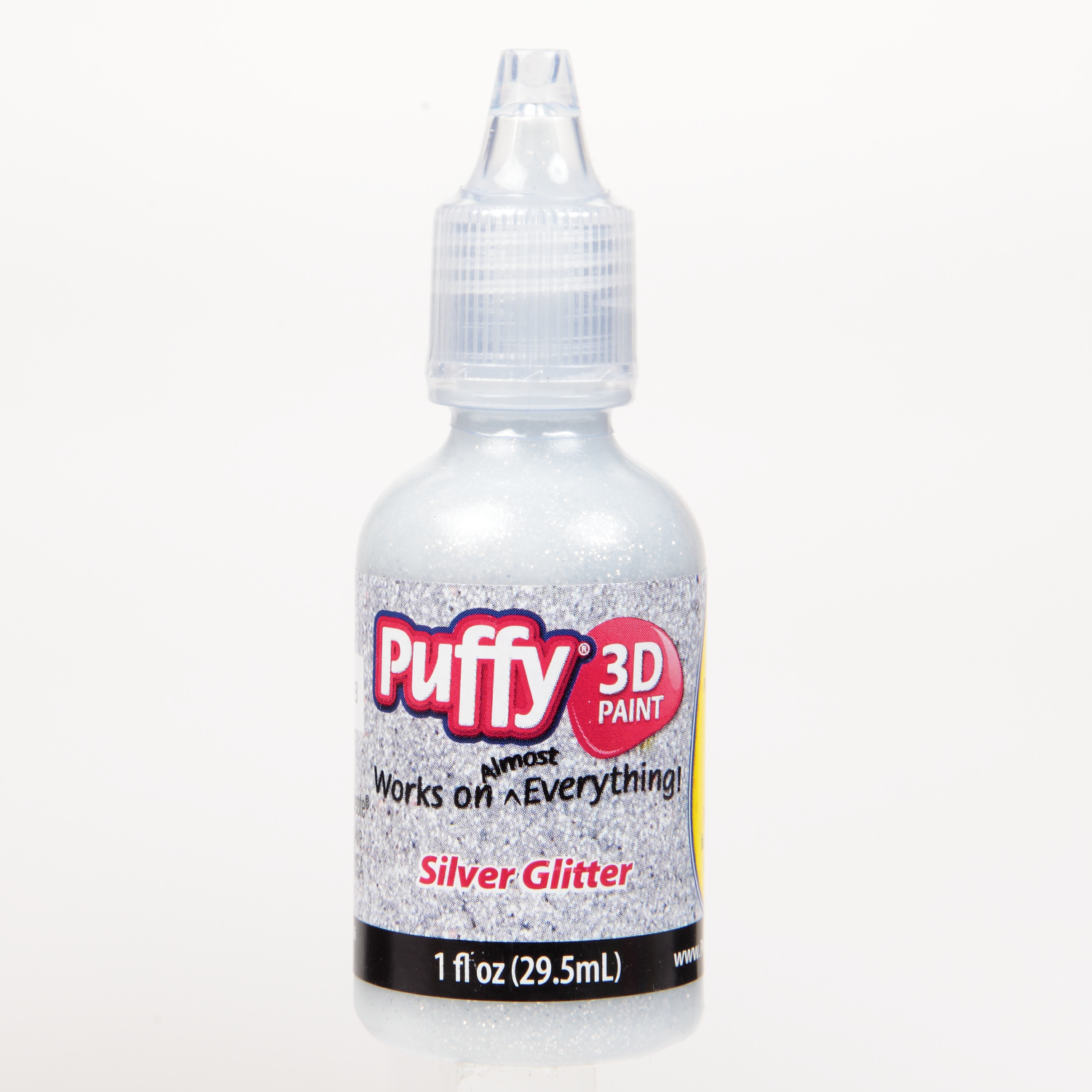 slide 1 of 1, Puffy - Silver Glitter, 1 oz