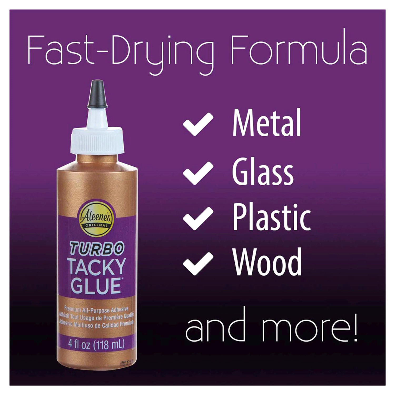 slide 3 of 3, Aleenes Aleene's Turbo Tacky Glue, 4 oz