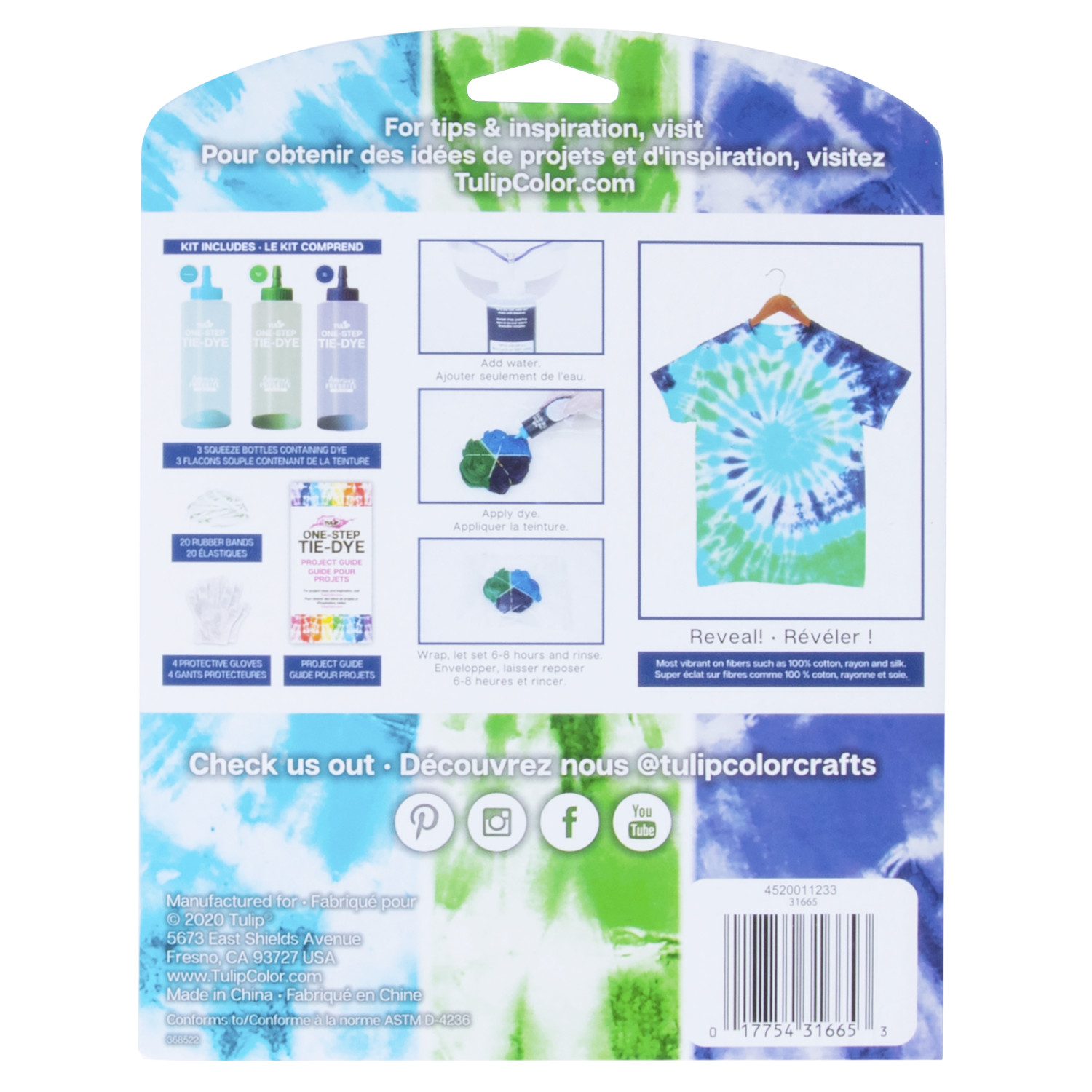 slide 2 of 2, Tulip One Step Tie Dye Kit Medium Moody Blues, 1 ct