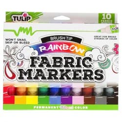 Tulip Fabric Markers Brush Tip Rainbow