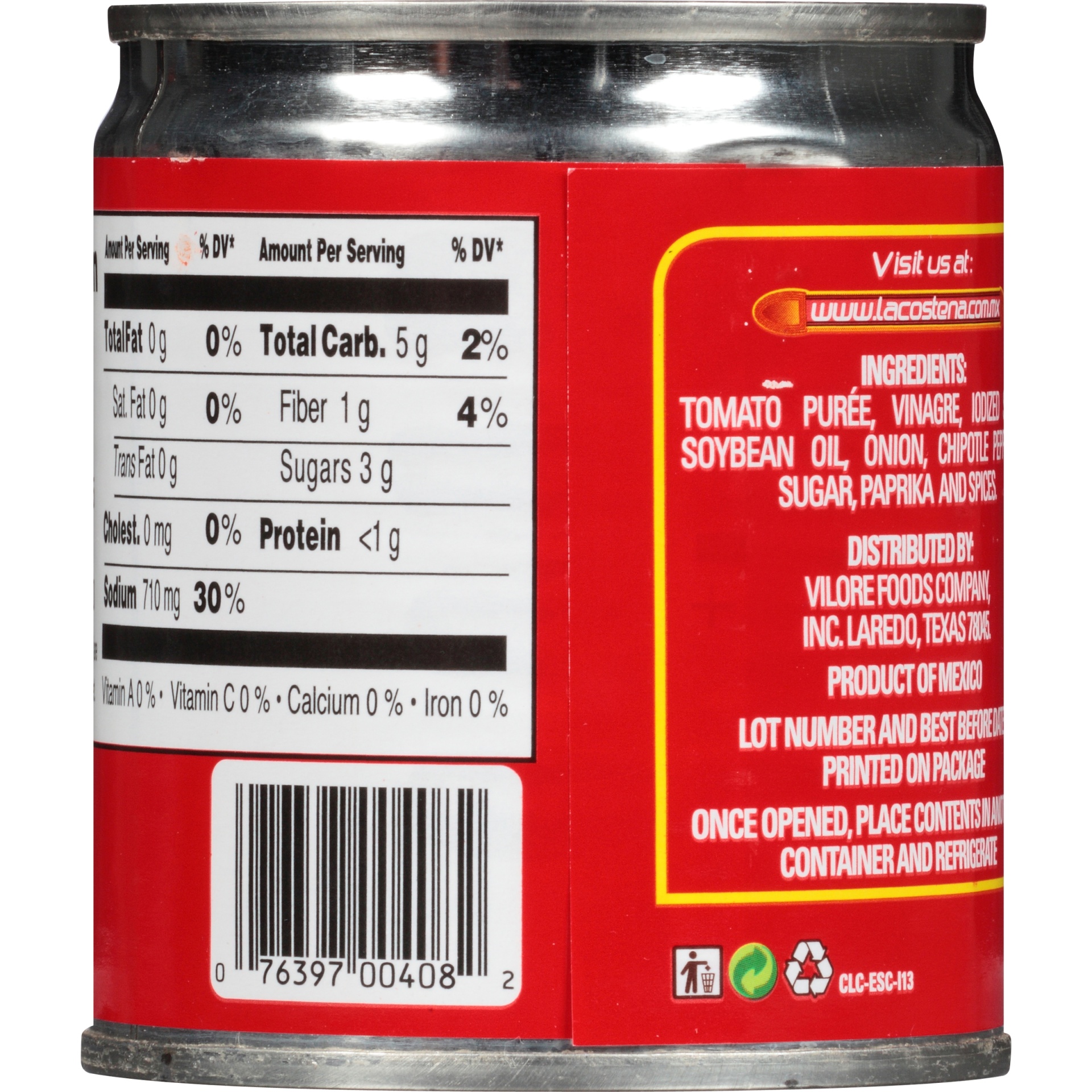 slide 3 of 6, La Costeña Sauce Chipotle, 7.76 oz