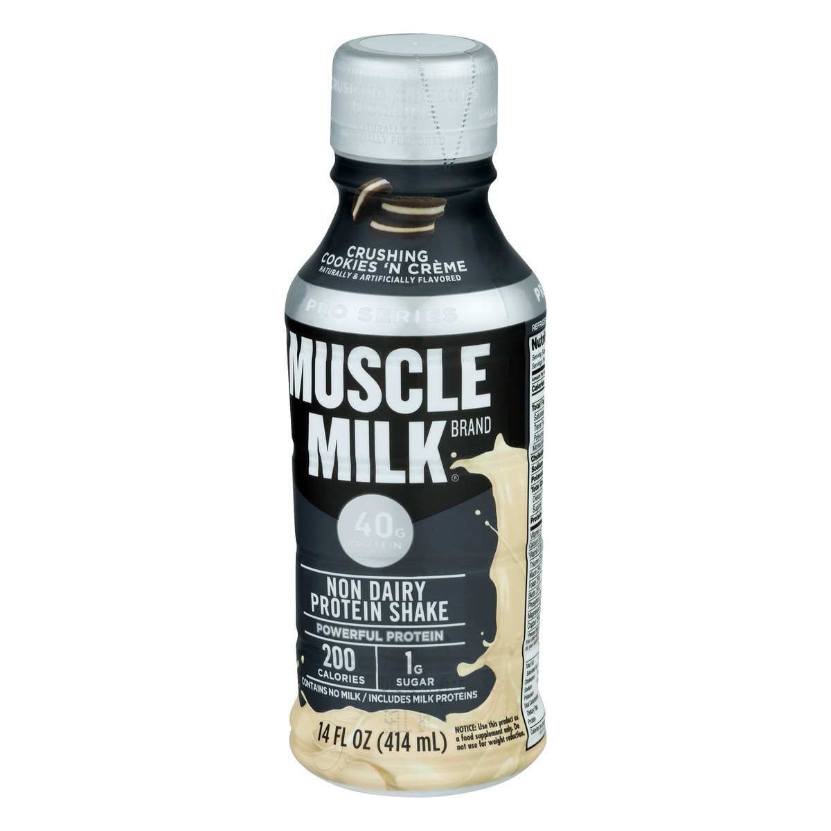 slide 4 of 12, Muscle Milk Pro Series Non Dairy Crushing Cookies 'N Creme Protein Shake 14 oz, 14 fl oz